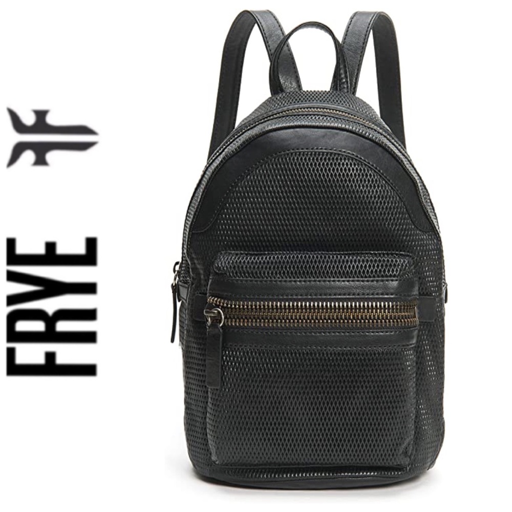 NWT FRYE genuine leather backpack black - Picture 2 of 9